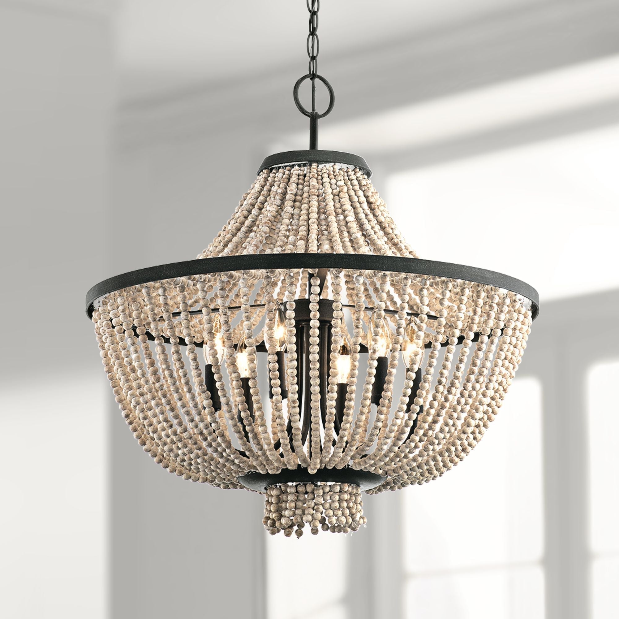 Freyza | Vela Elegance Wooden Wood Chandelier – Dining Room Living Room