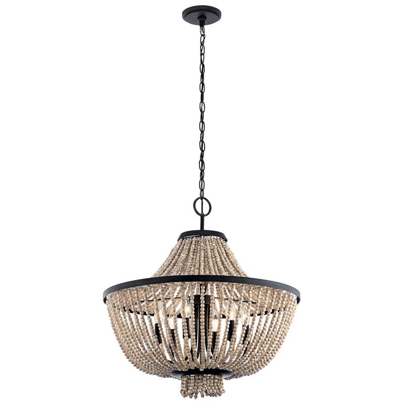 Freyza | Vela Elegance Wooden Wood Chandelier – Dining Room Living Room