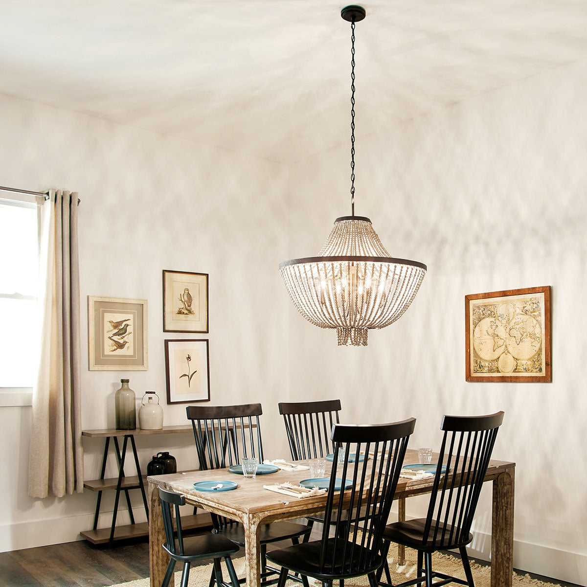 Freyza | Vela Elegance Wooden Wood Chandelier – Dining Room Living Room