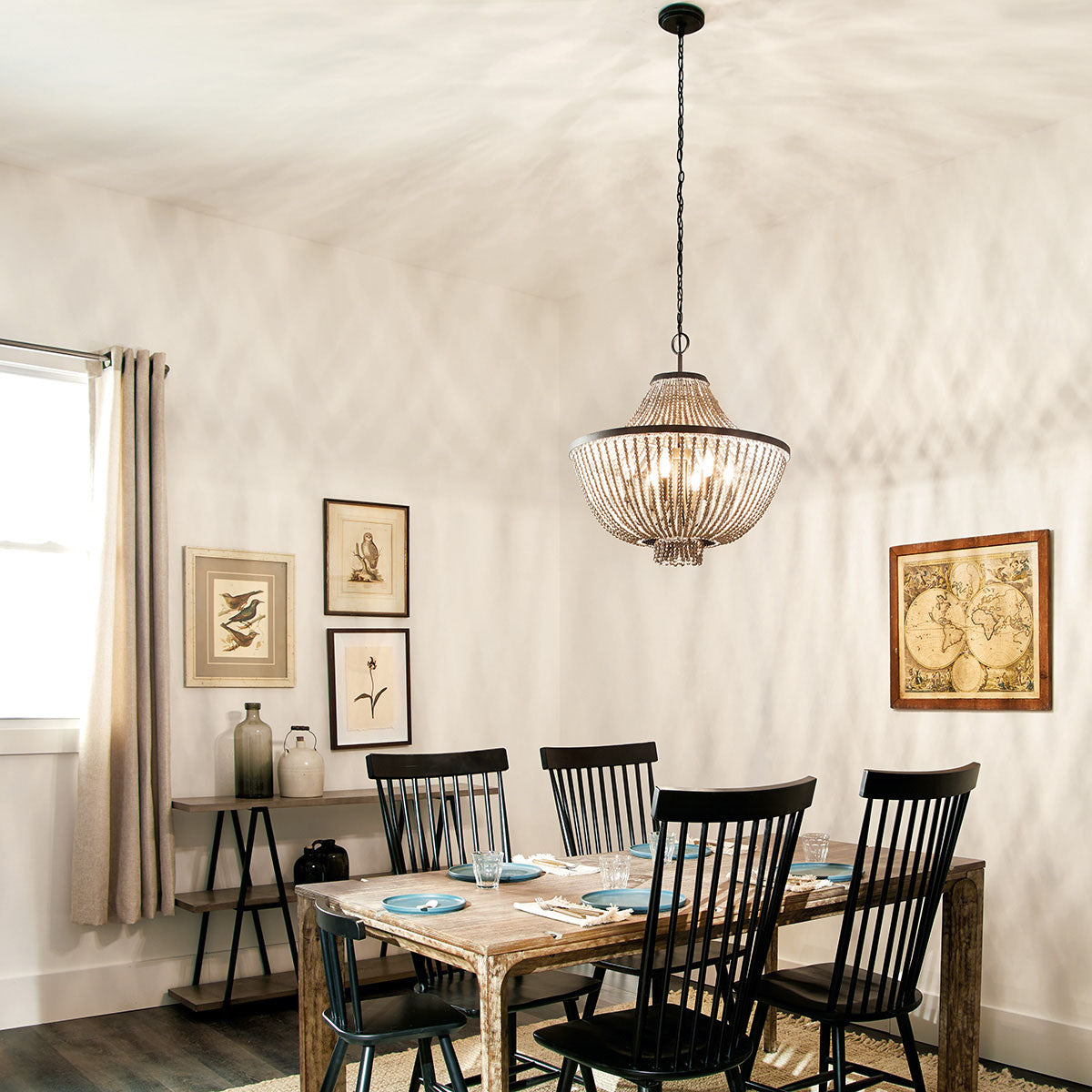 Freyza | Vela Elegance Wooden Wood Chandelier – Dining Room Living Room