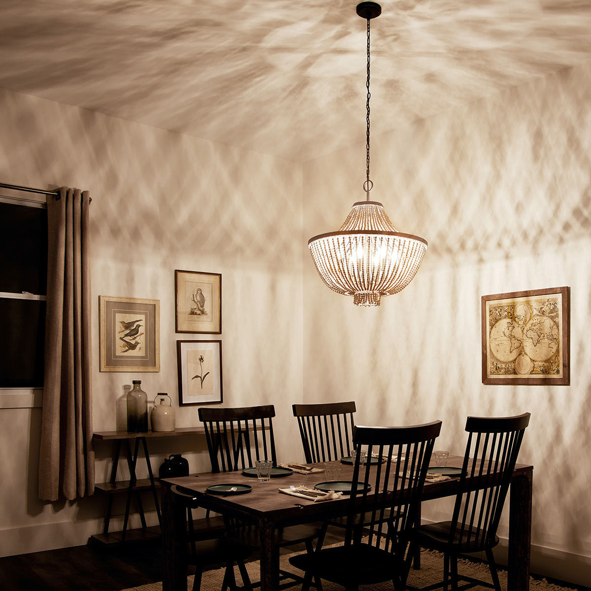 Freyza | Vela Elegance Wooden Wood Chandelier – Dining Room Living Room