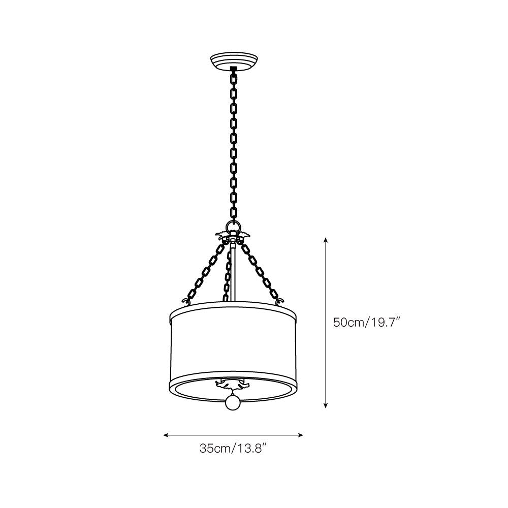 Freyza | Suspension en tissu à tambour Helix – Cuisine et salle à manger