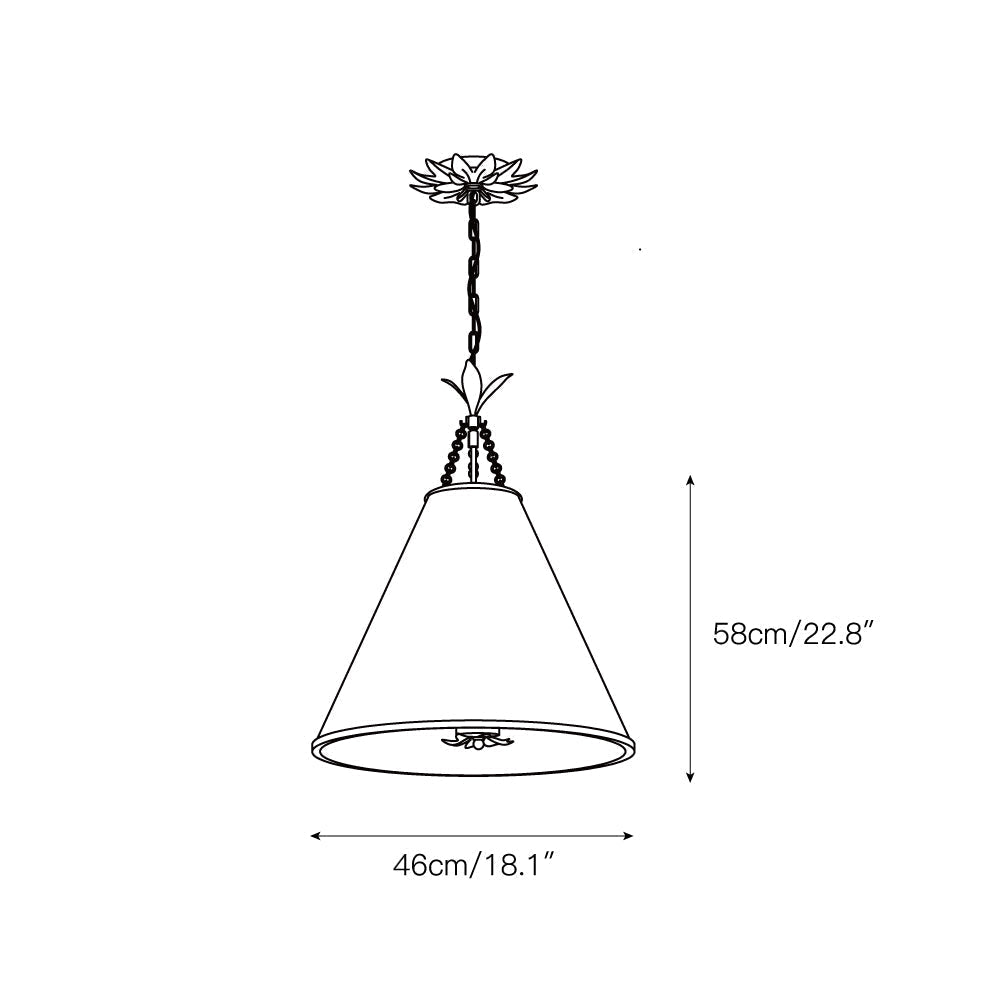 Freyza | Suspension en tissu de laiton Aeon – Lampe suspendue pour cuisine et salle à manger