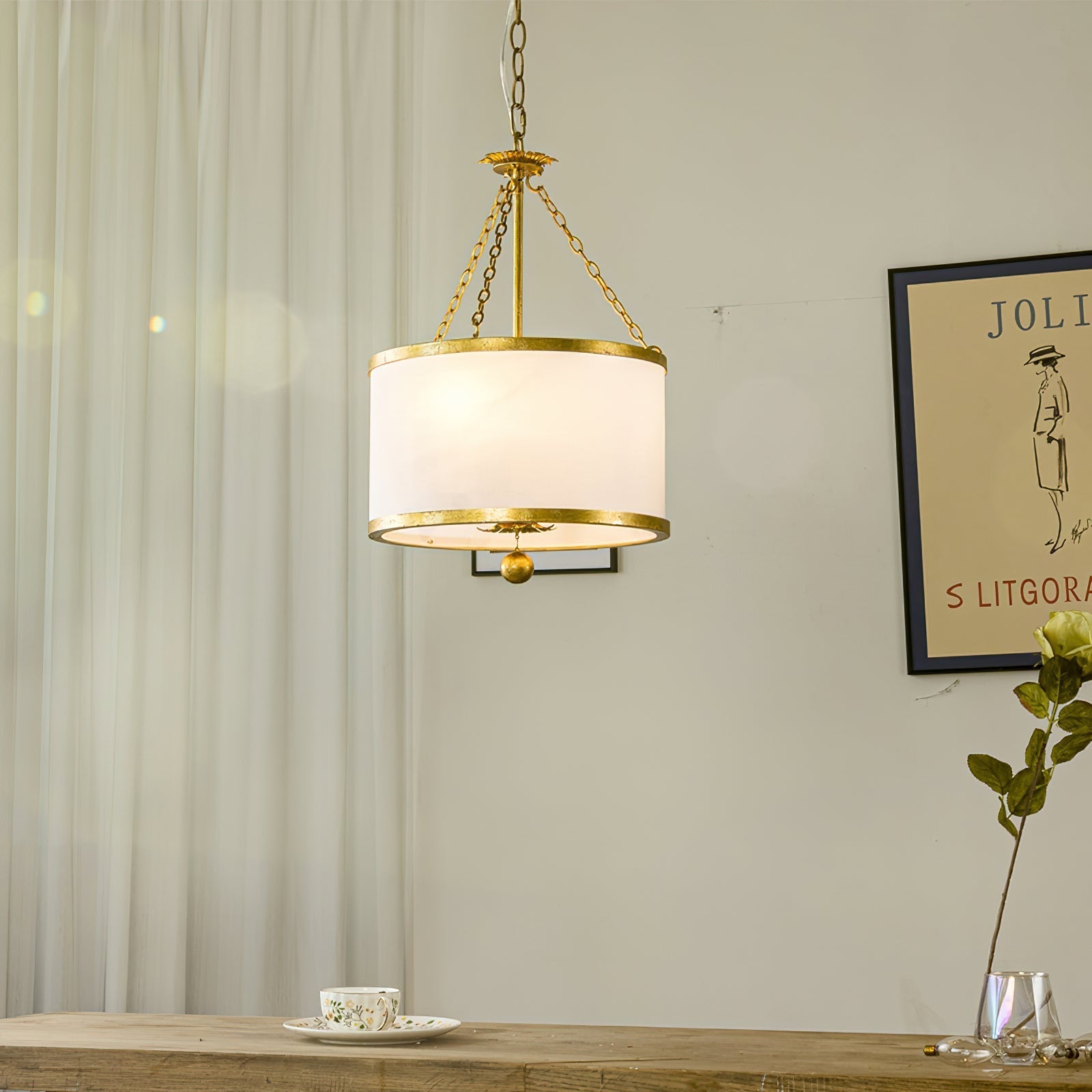 Freyza | Suspension en tissu à tambour Helix – Cuisine et salle à manger
