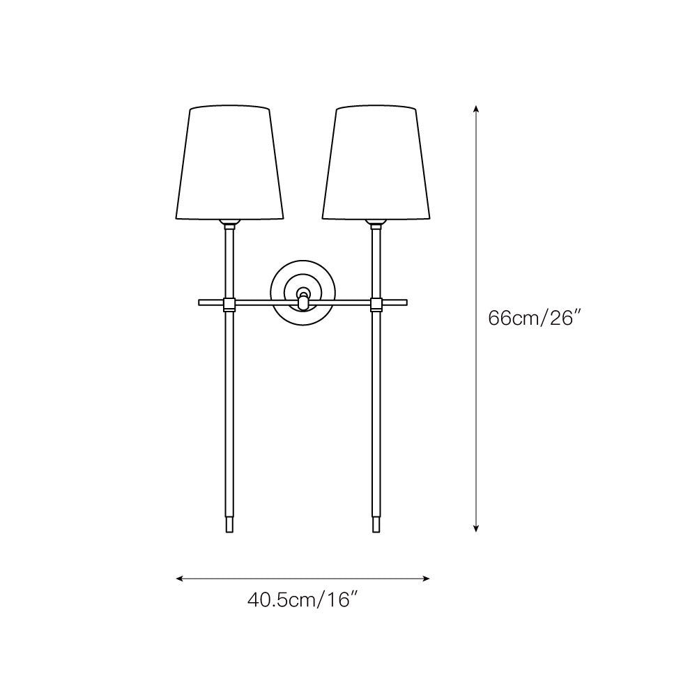 Freyza | Platina Brass Fabric Brass Fabric Wall Light – Bedroom Hallway