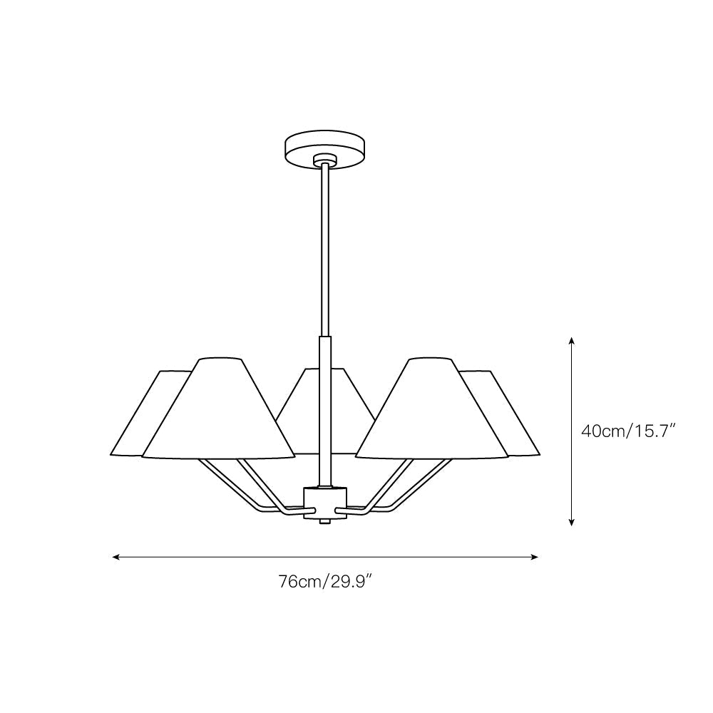 Freyza | Vortex Traditional Vintage Fabric Chandelier – Industrial Dining Room Living Room