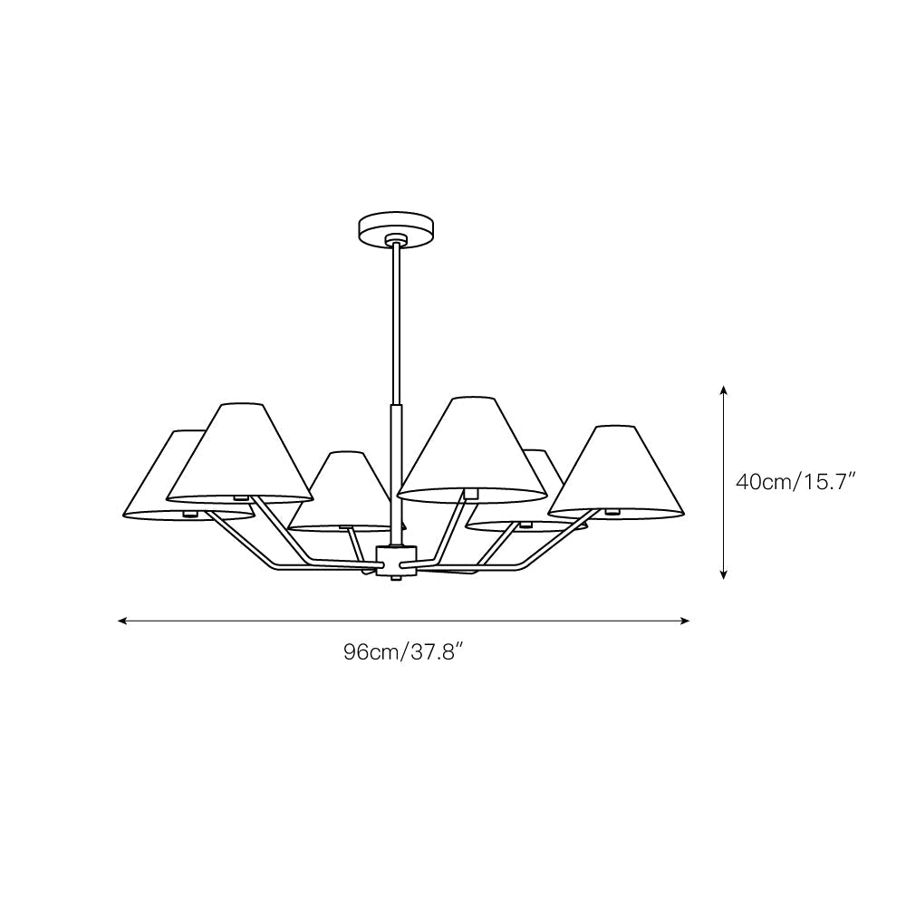 Freyza | Vortex Traditional Vintage Fabric Chandelier – Industrial Dining Room Living Room