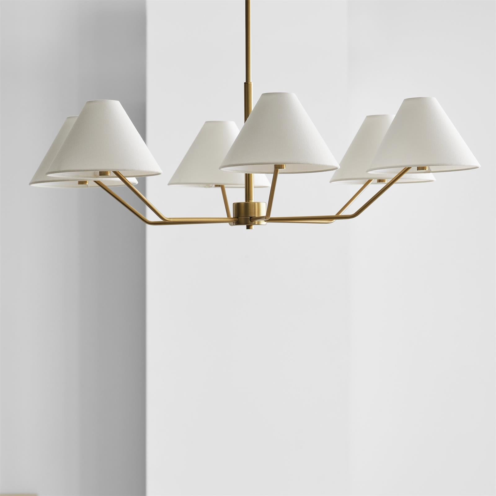 Freyza | Vortex Traditional Vintage Fabric Chandelier – Industrial Dining Room Living Room