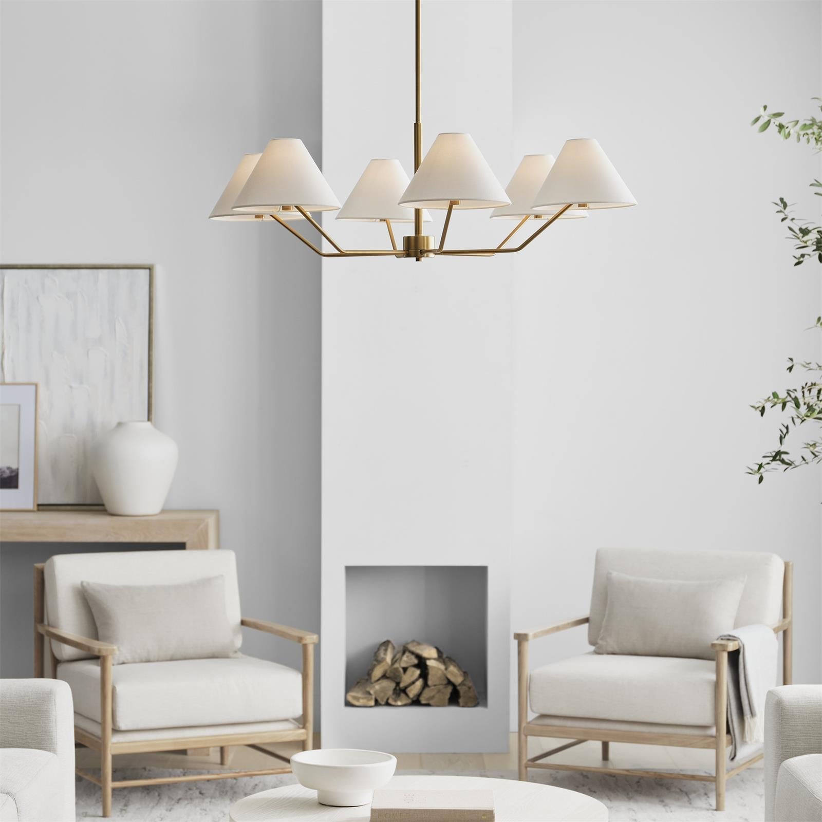 Freyza | Vortex Traditional Vintage Fabric Chandelier – Industrial Dining Room Living Room