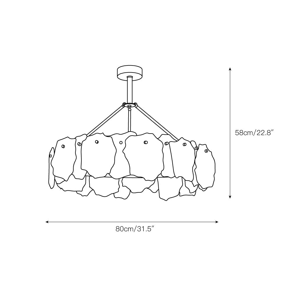 Freyza | Cryon Postmodern Luxury Brass Chandelier – Modern Dining Room Living Room