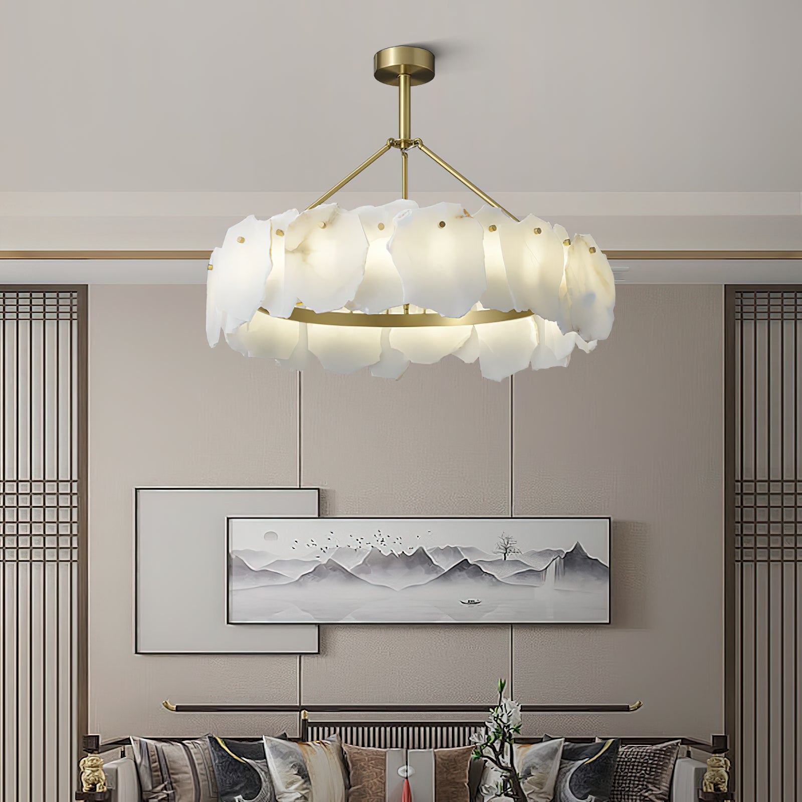 Freyza | Cryon Postmodern Luxury Brass Chandelier – Modern Dining Room Living Room