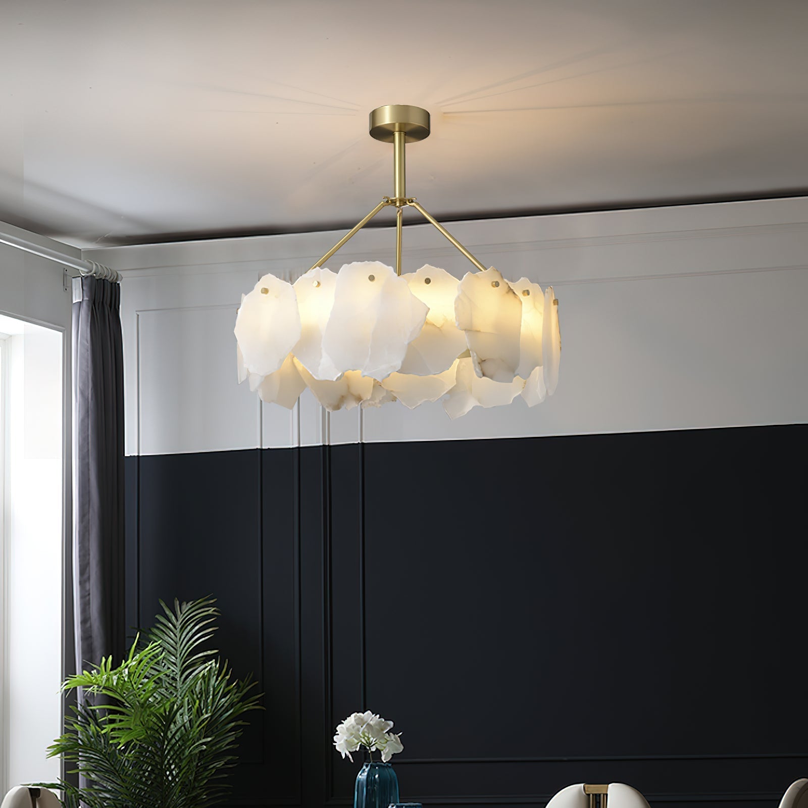 Freyza | Cryon Postmodern Luxury Brass Chandelier – Modern Dining Room Living Room