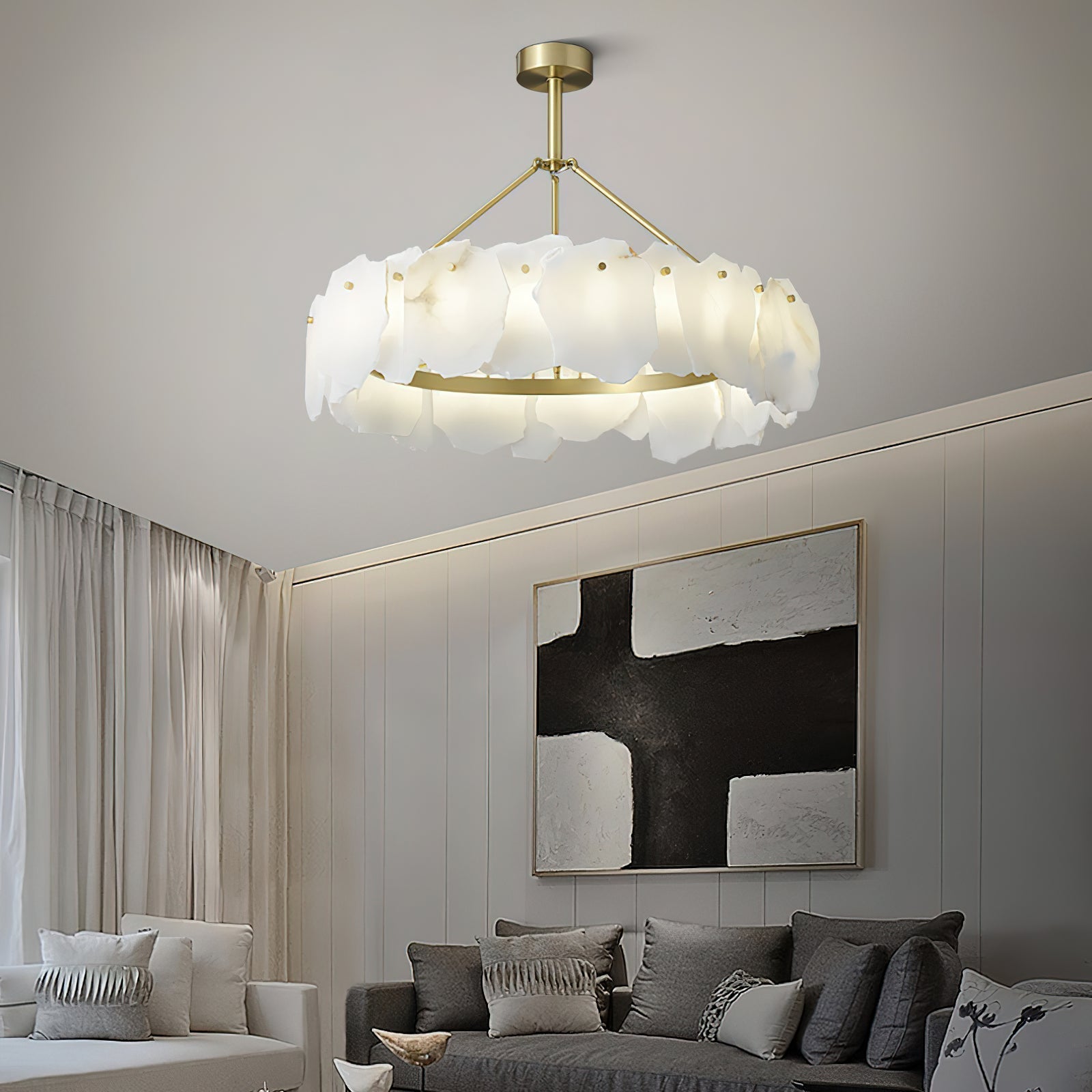 Freyza | Cryon Postmodern Luxury Brass Chandelier – Modern Dining Room Living Room