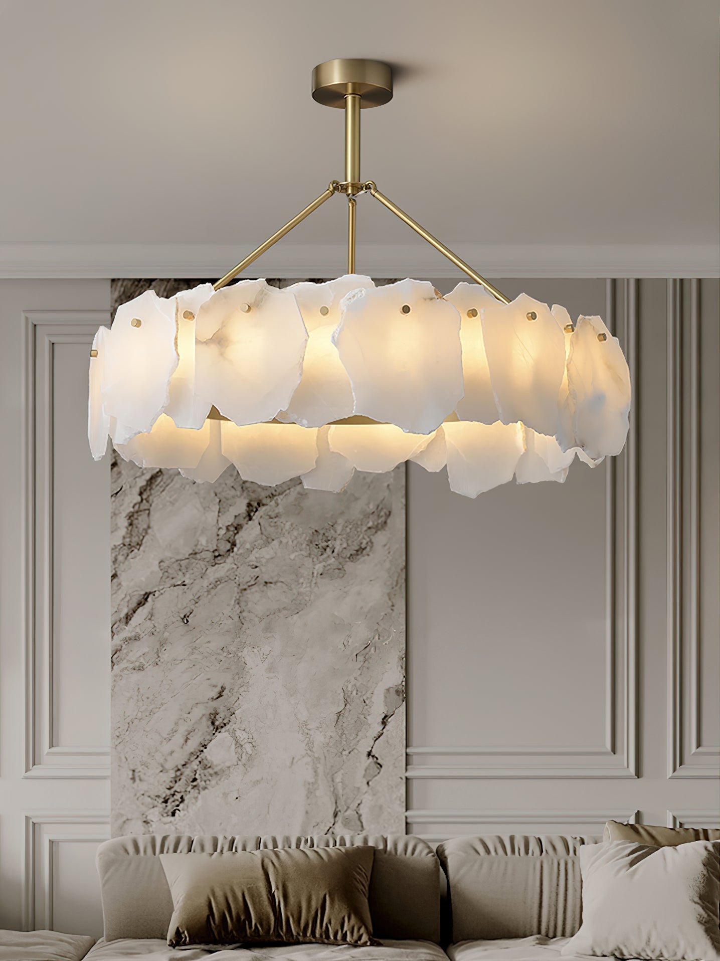 Freyza | Cryon Postmodern Luxury Brass Chandelier – Modern Dining Room Living Room