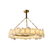 Lustre Freyza | Alora postmoderne de luxe en laiton et marbre – salle à manger et salon modernes