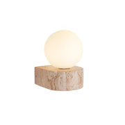 Freyza | Symph Travertine Glass Glass Wall Light – Bedroom Hallway