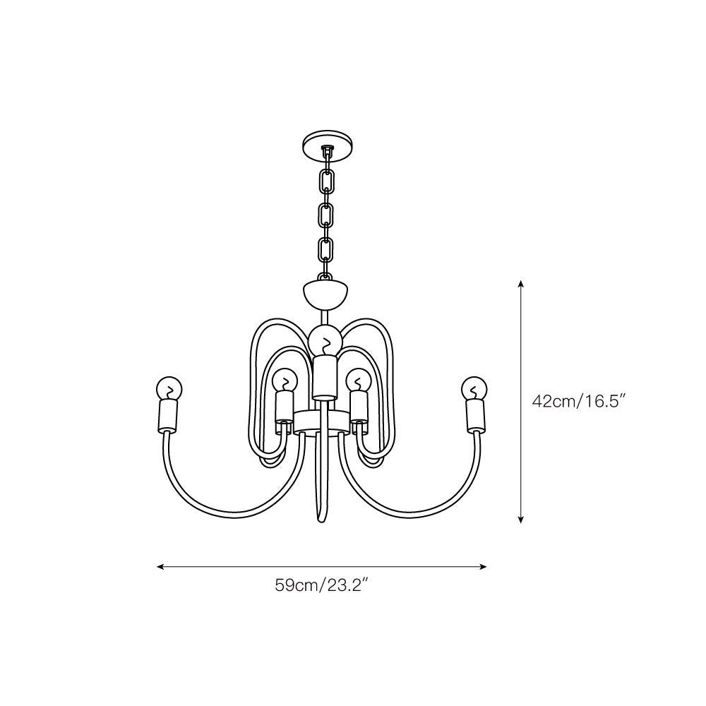 Freyza | Ombre Elegance Vintage Chandelier – Industrial Dining Room Living Room