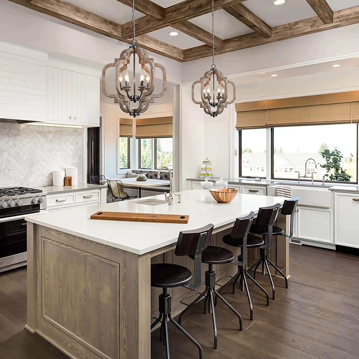 Freyza | Polar Postmodern Luxury Wood Pendant Light – Modern Kitchen Dining Room