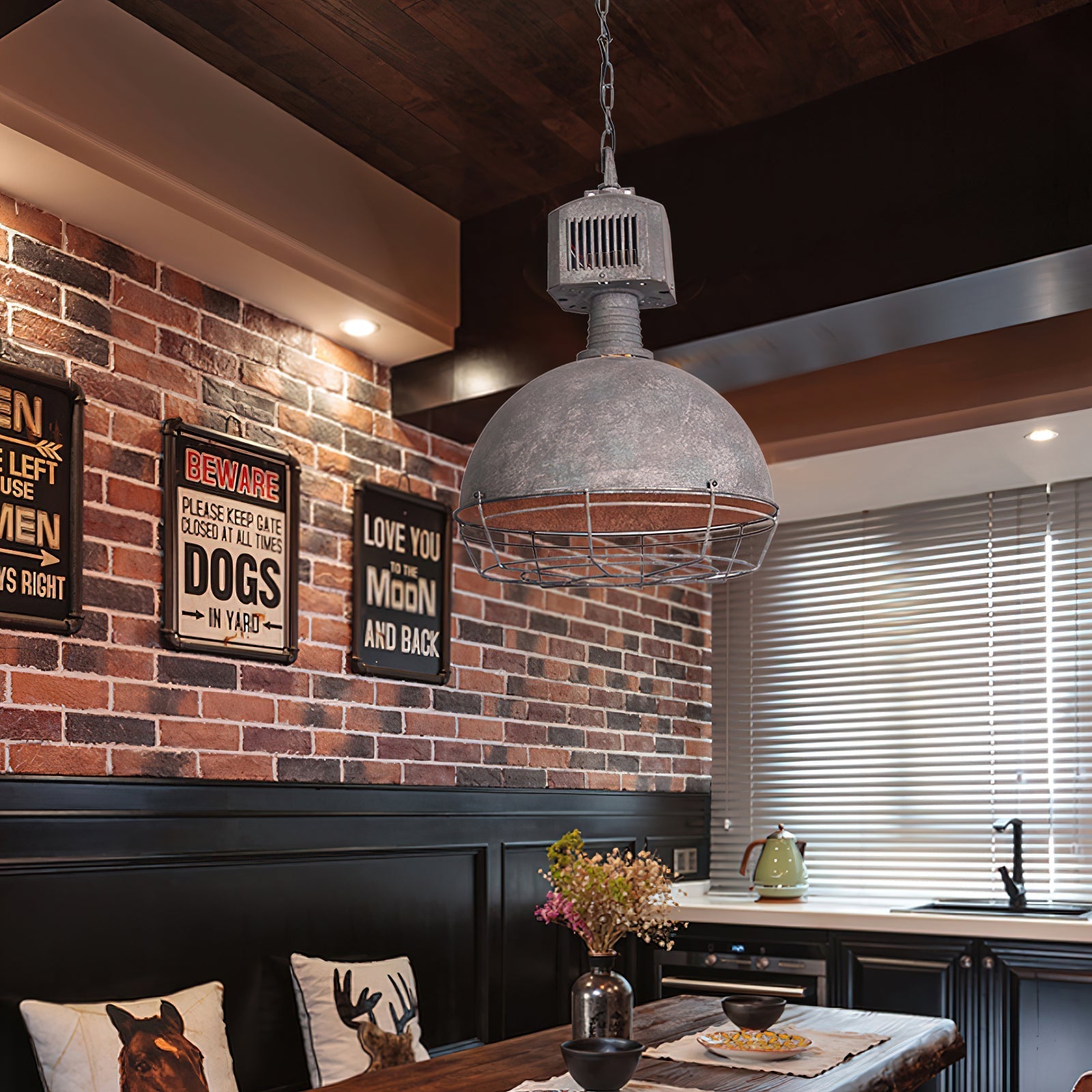 Freyza | Urbanx Vintage Industrial Pendant Light – Industrial Kitchen Dining Room