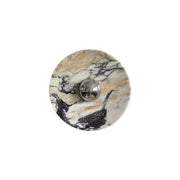 Freyza | Zeno Round Chrome Chrome Marble Wall Light – Bedroom Hallway