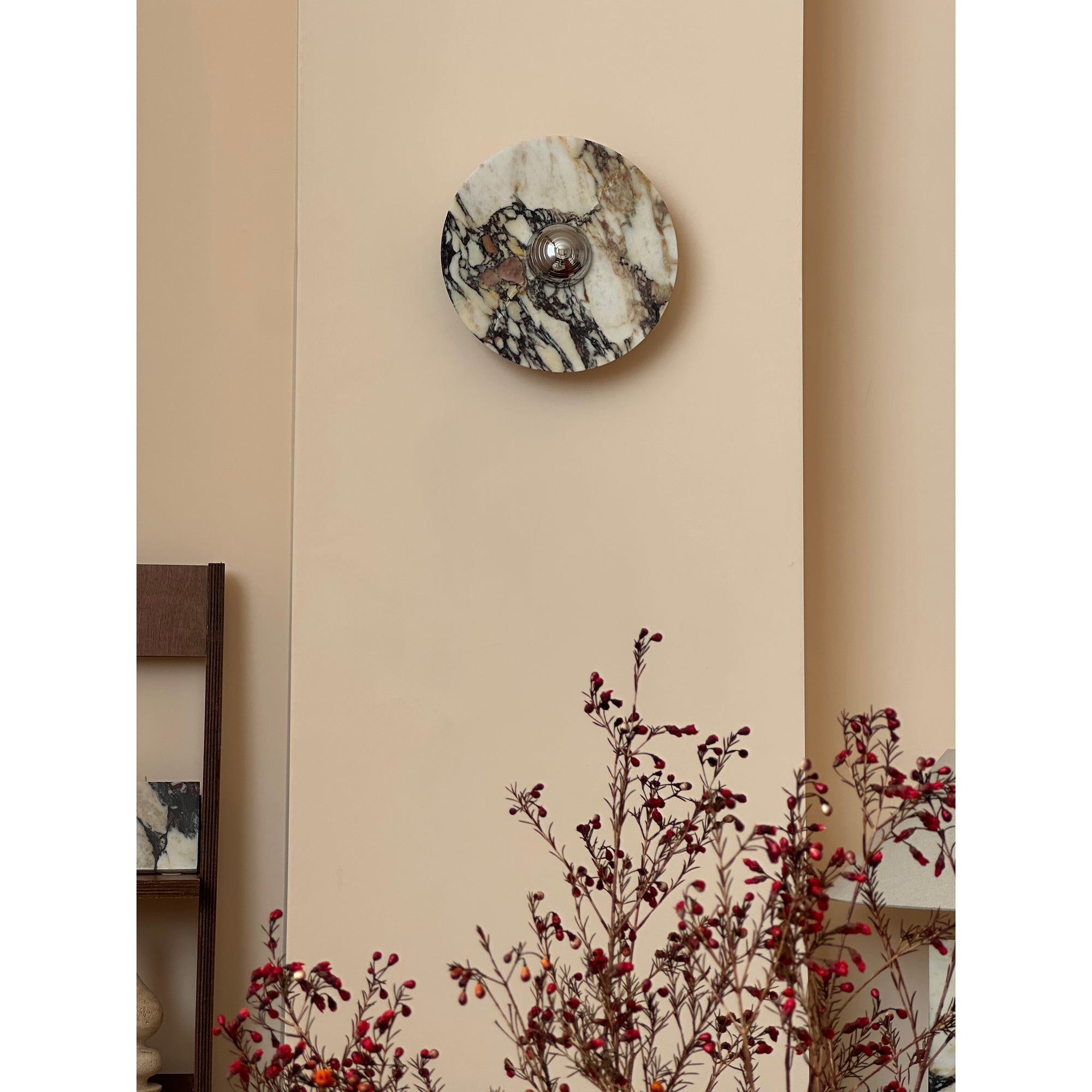 Freyza | Alter Round Marble Marble Wall Light – Bedroom Hallway