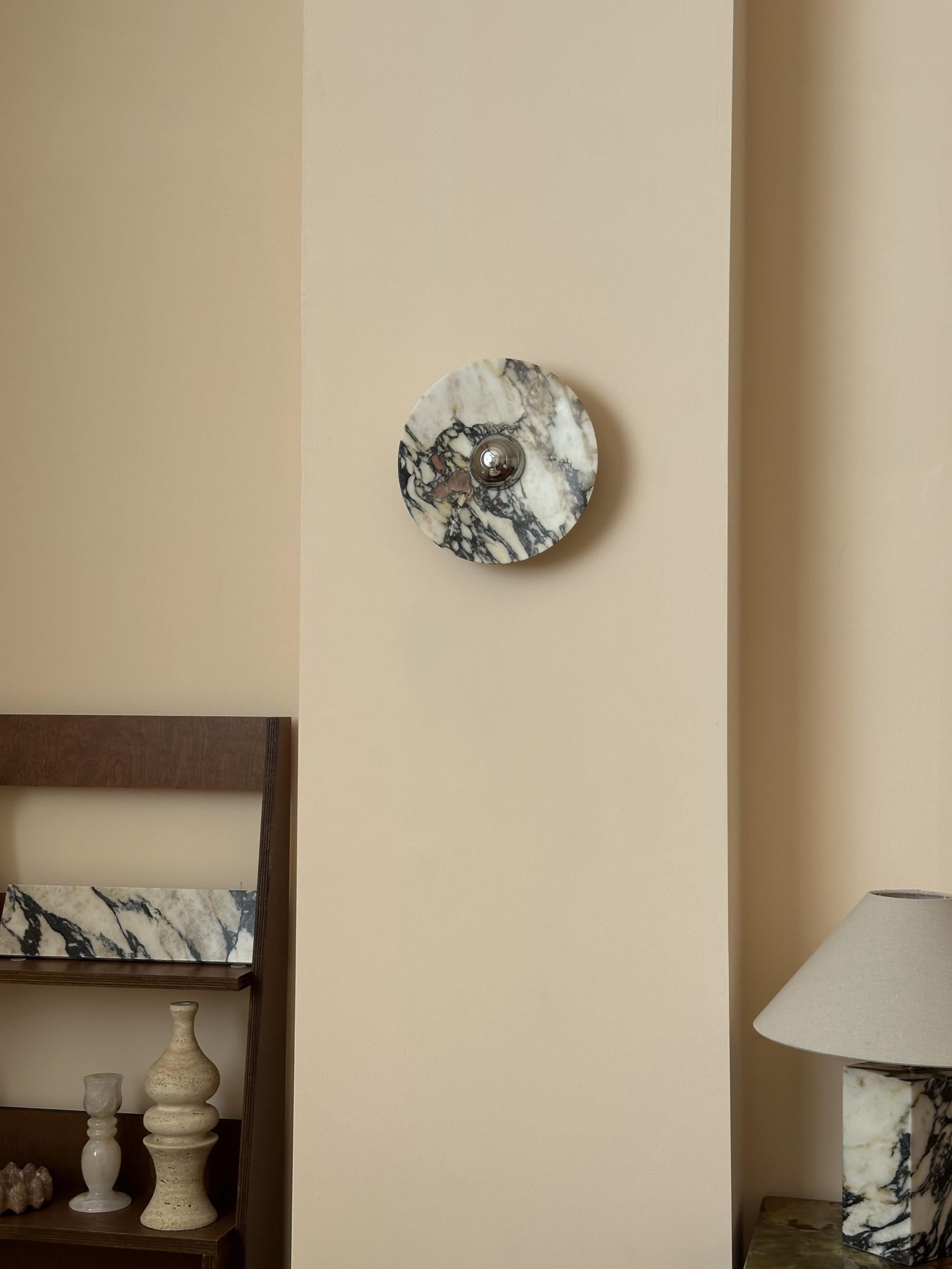Freyza | Alter Round Marble Marble Wall Light – Bedroom Hallway