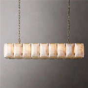 Freyza - CalciteGlow | Elegant Translucent Alabaster Linear Chandelier