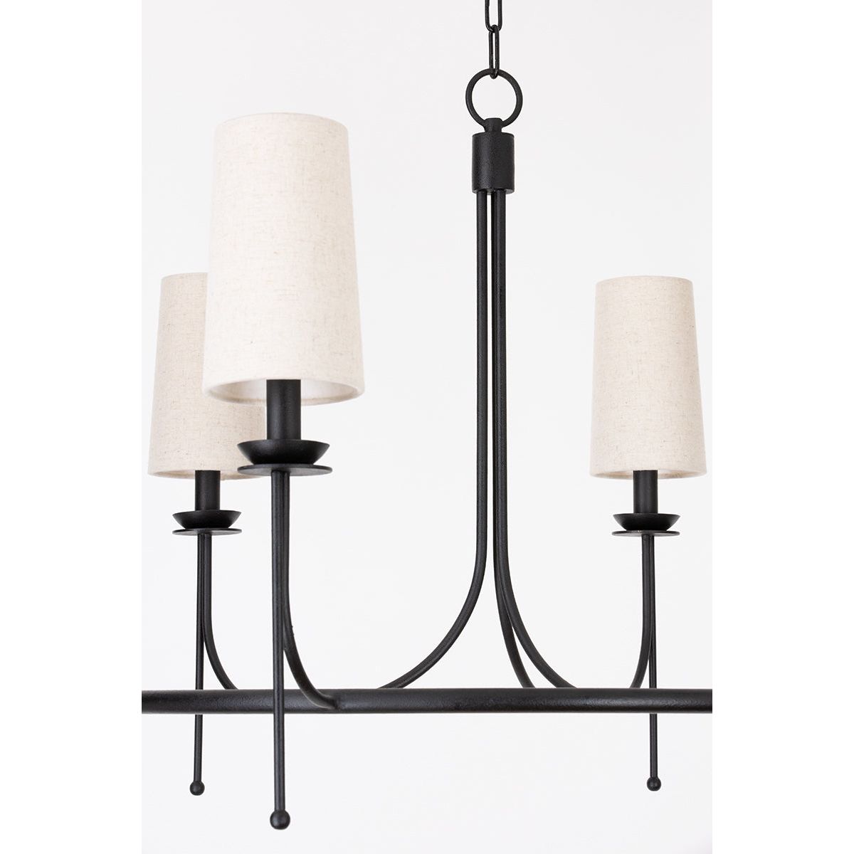 Freyza | Aurora Vintage Industrial Brass Fabric Chandelier – Industrial Dining Room Living Room
