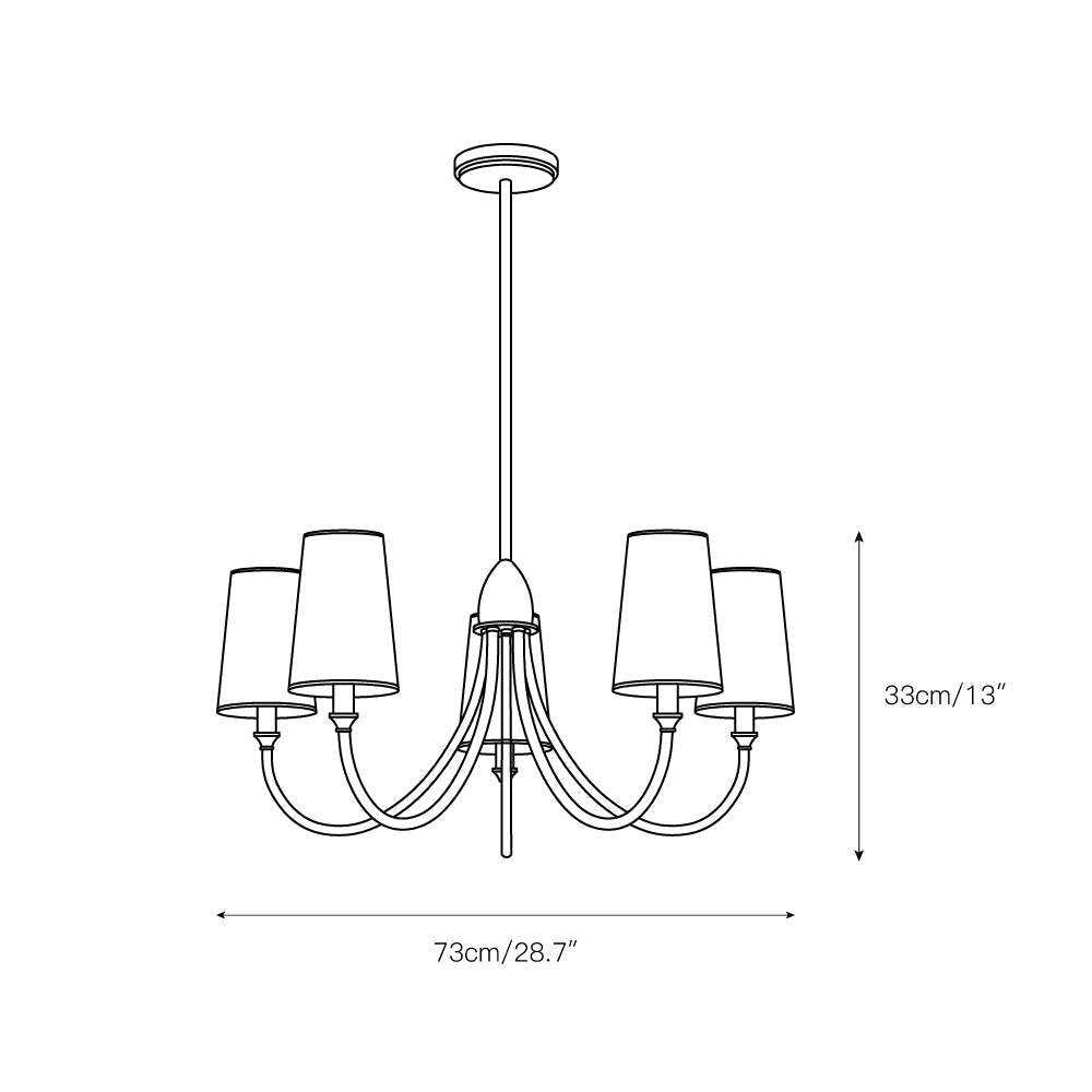 Freyza | Lumin Vintage Industrial Fabric Chandelier – Industrial Dining Room Living Room