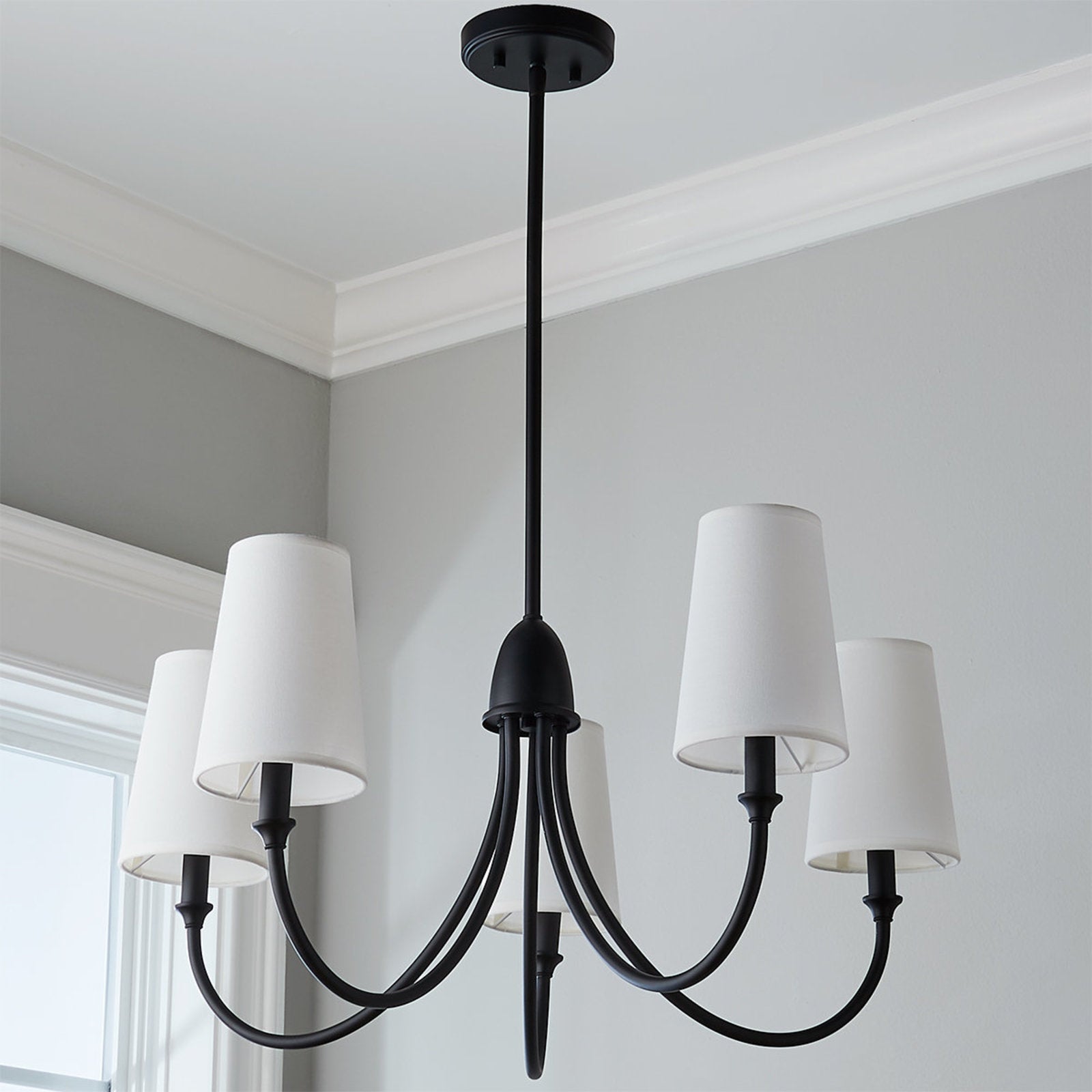Freyza | Lumin Vintage Industrial Fabric Chandelier – Industrial Dining Room Living Room