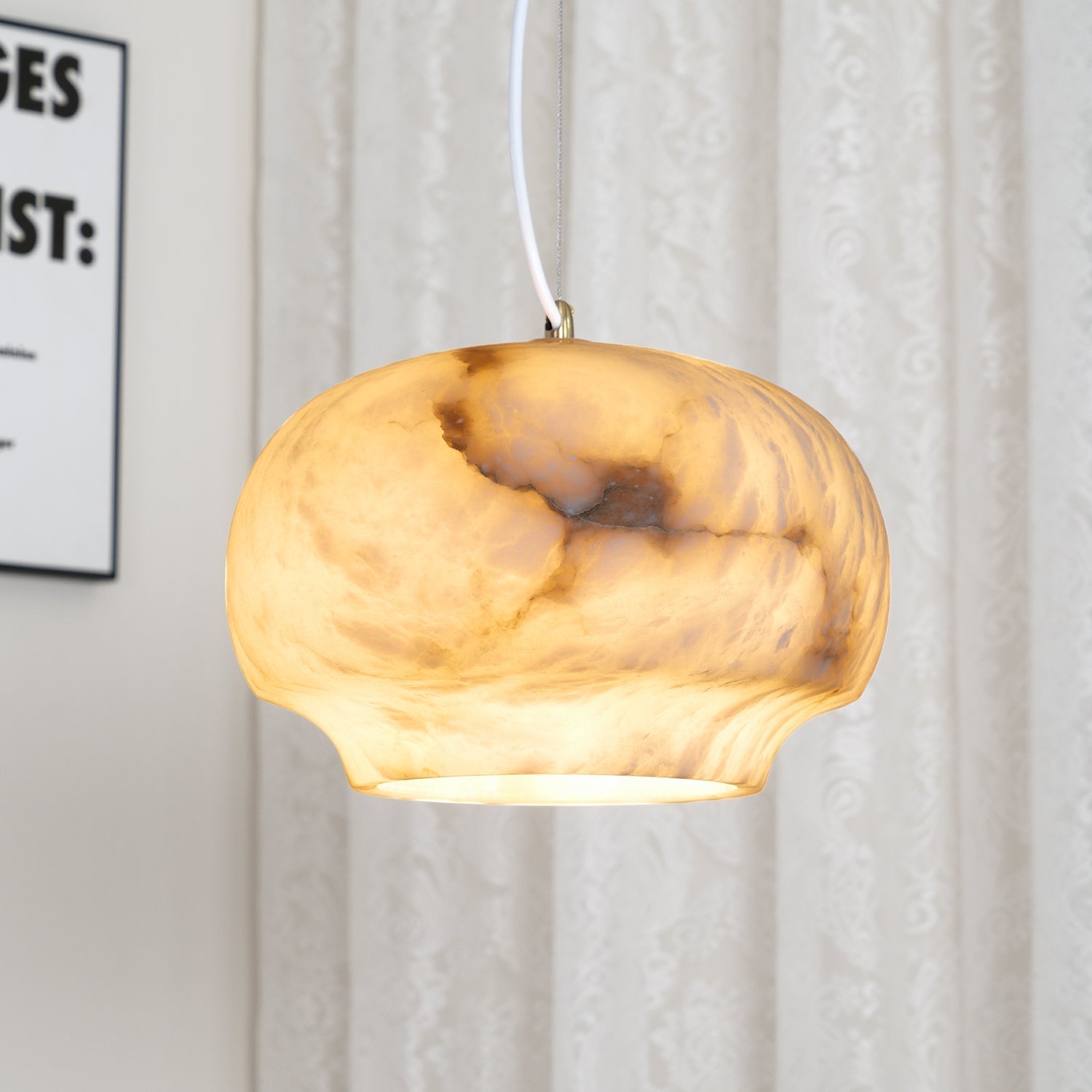 Freyza | Miroir Alabaster Pendant Pendant Light – Kitchen Dining Room