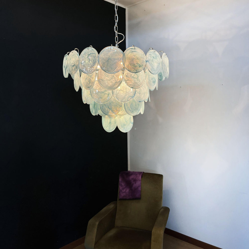 Freyza | Eleganter Kronleuchter aus Murano-Glas „Noctis“ – Esszimmer, Wohnzimmer