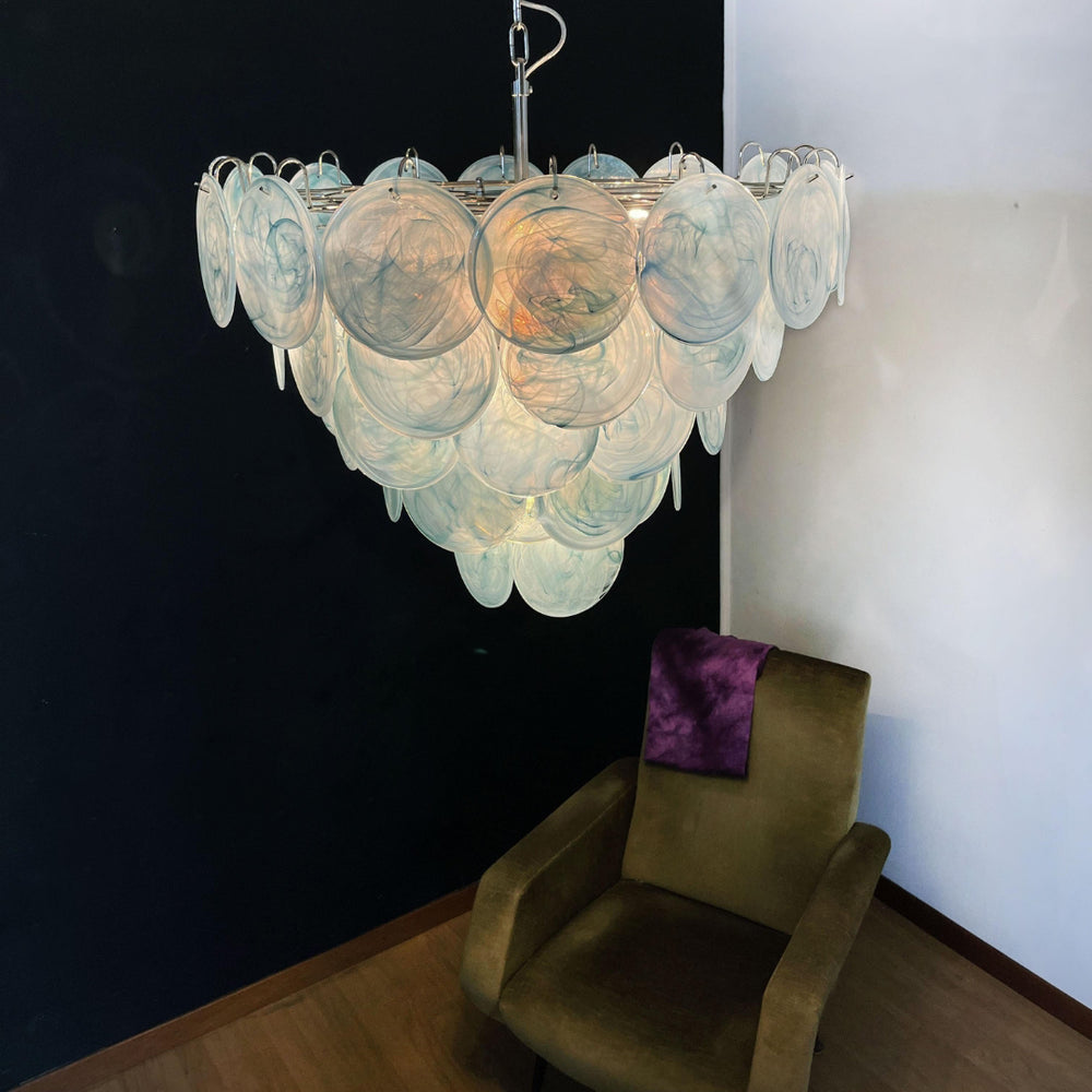 Freyza | Eleganter Kronleuchter aus Murano-Glas „Noctis“ – Esszimmer, Wohnzimmer