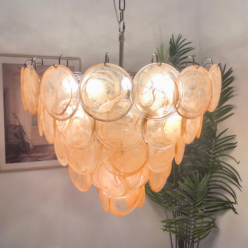 Freyza | Eleganter Kronleuchter aus Murano-Glas „Noctis“ – Esszimmer, Wohnzimmer