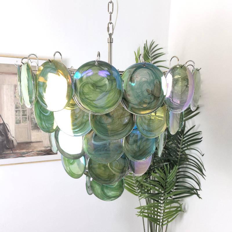 Freyza | Eleganter Kronleuchter aus Murano-Glas „Noctis“ – Esszimmer, Wohnzimmer
