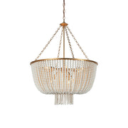 Freyza | Opal Postmodern Luxury Wood Opal Chandelier – Modern Dining Room Living Room
