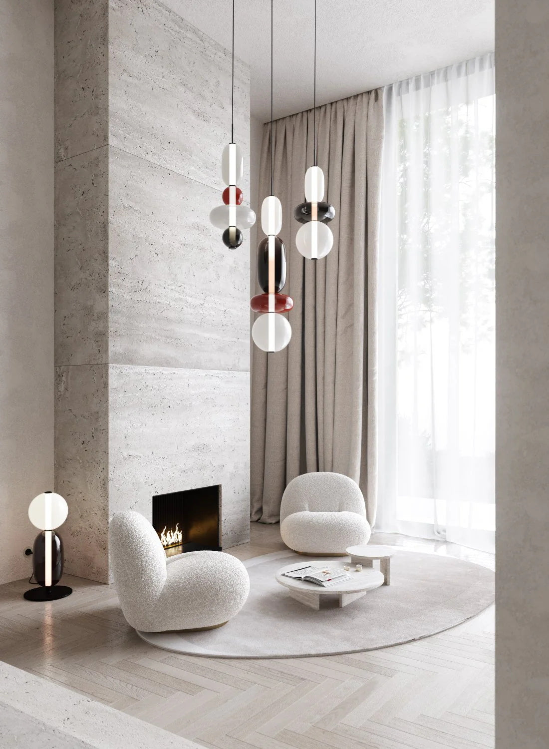 Freyza | Cunorara Kunstglas-Kronleuchter – Esszimmer Wohnzimmer