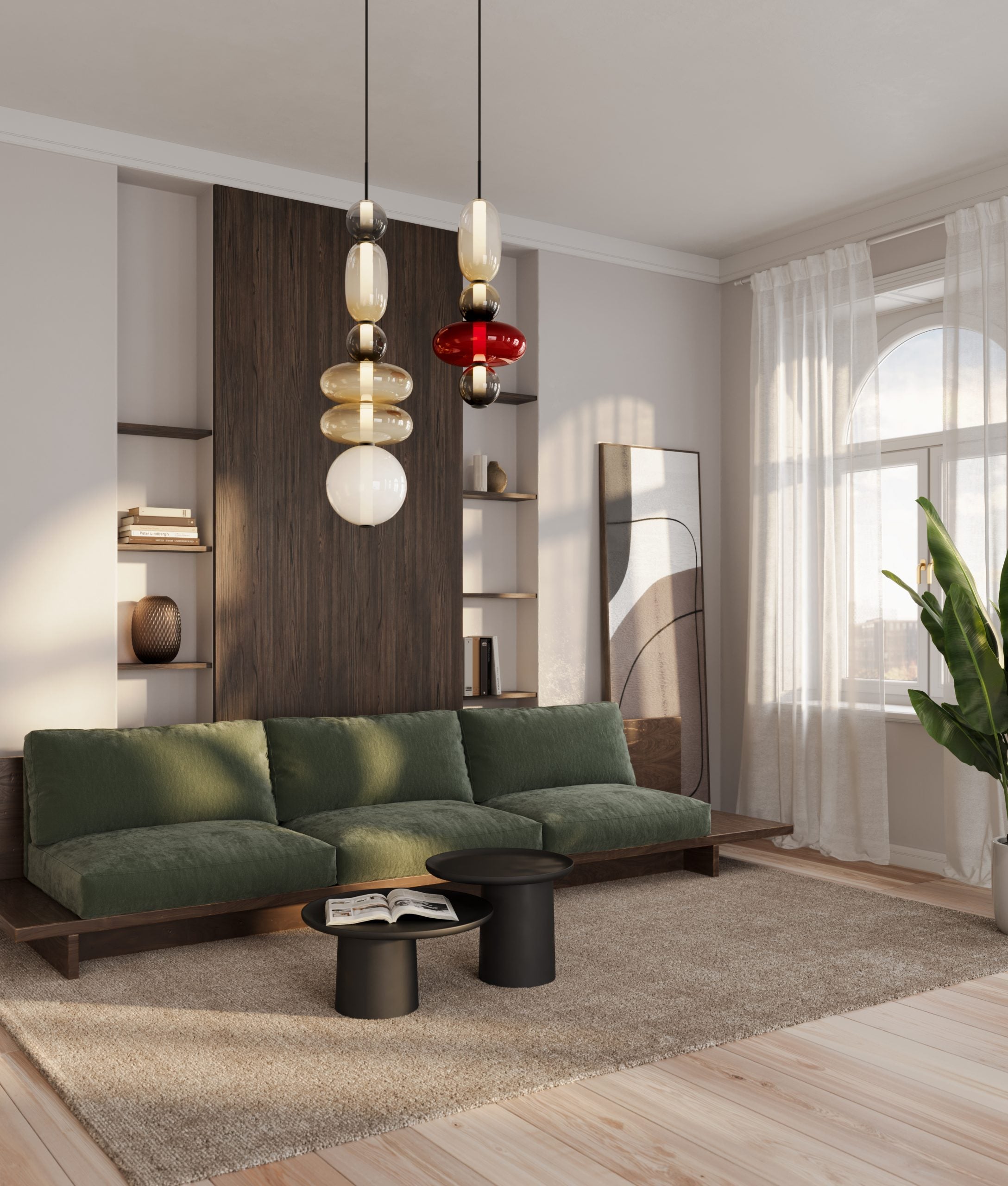Freyza | Cunorara Kunstglas-Kronleuchter – Esszimmer Wohnzimmer