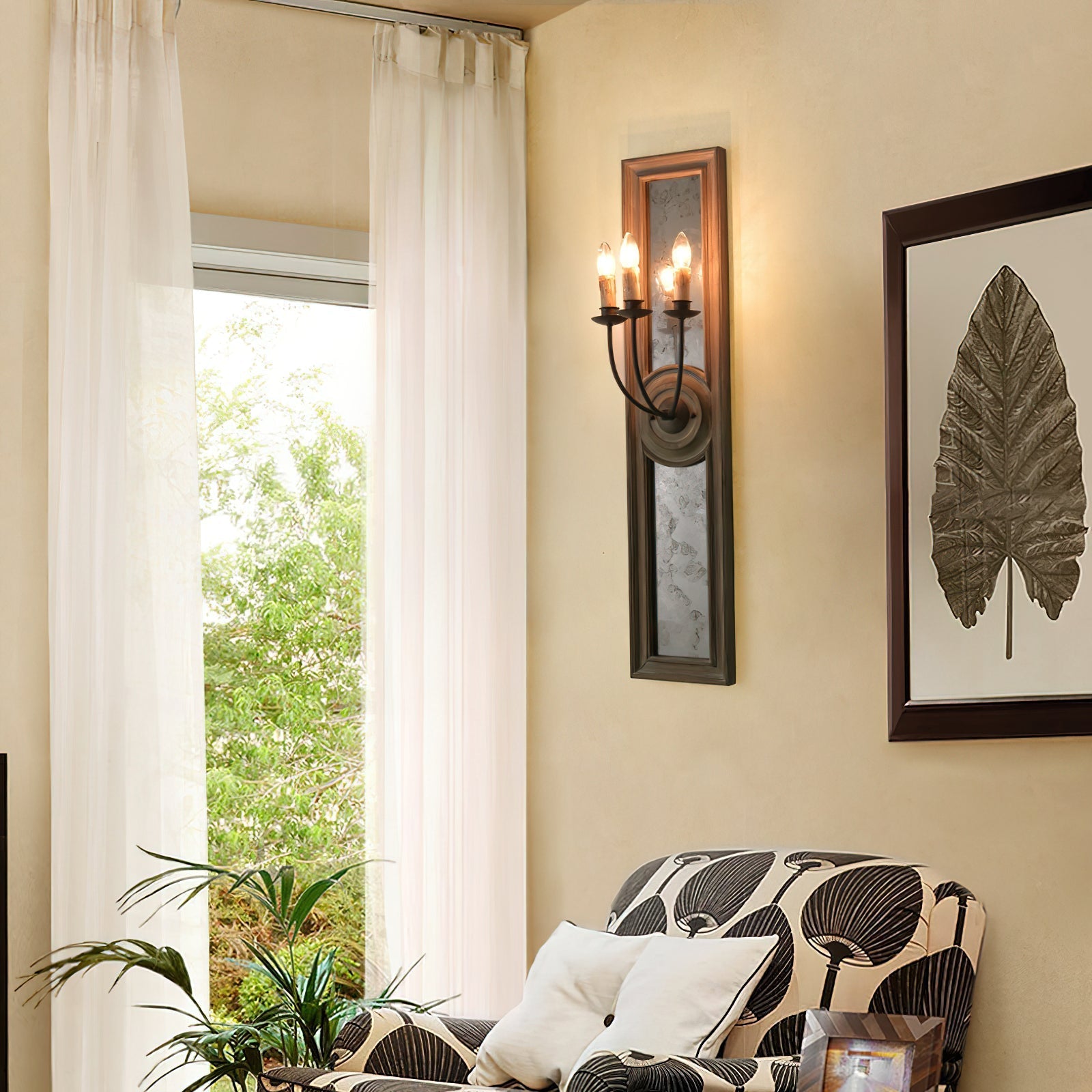 Freyza | Phasis 3-Light Mirrored 3-Light Wall Light – Vintage Bedroom Hallway