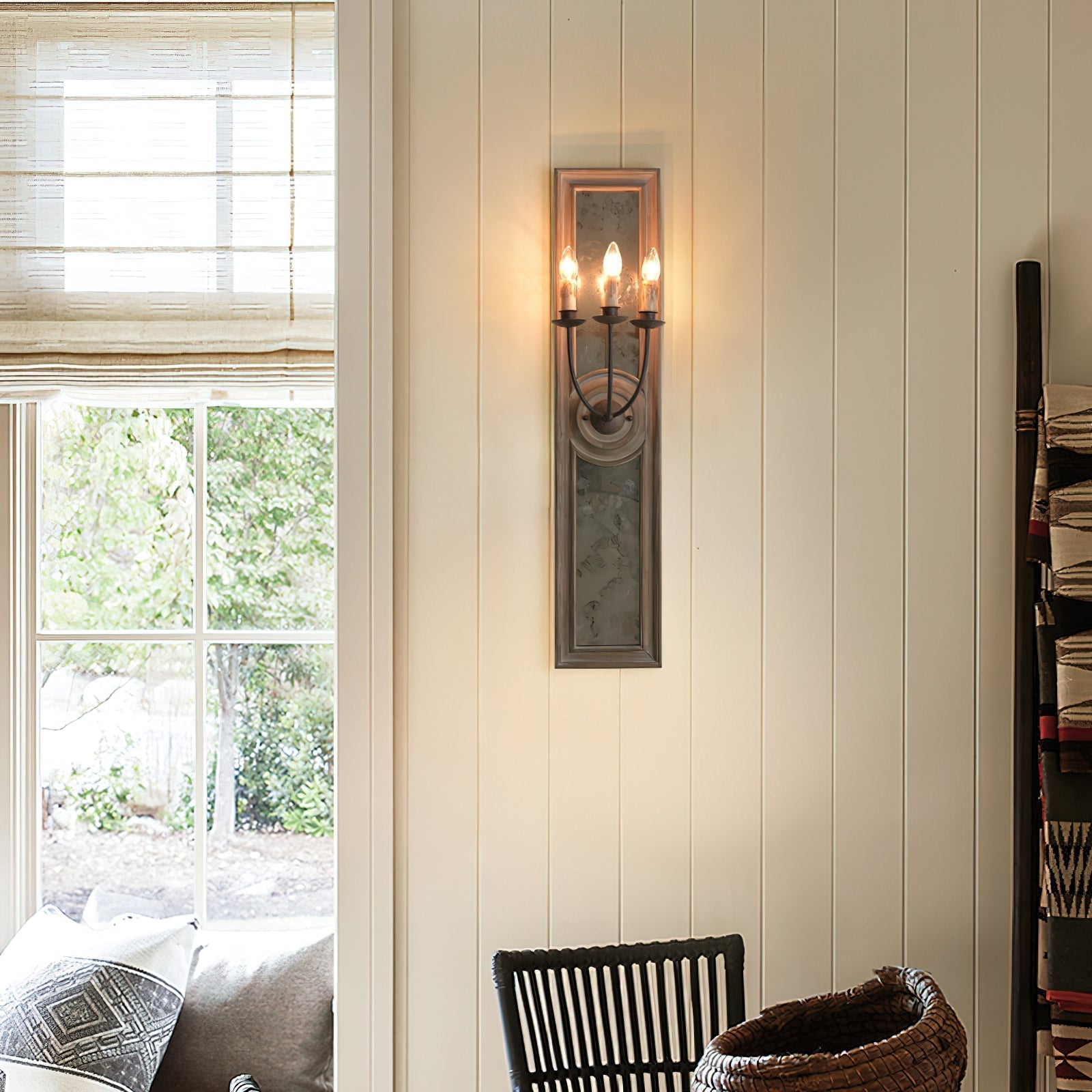 Freyza | Phasis 3-Light Mirrored 3-Light Wall Light – Vintage Bedroom Hallway