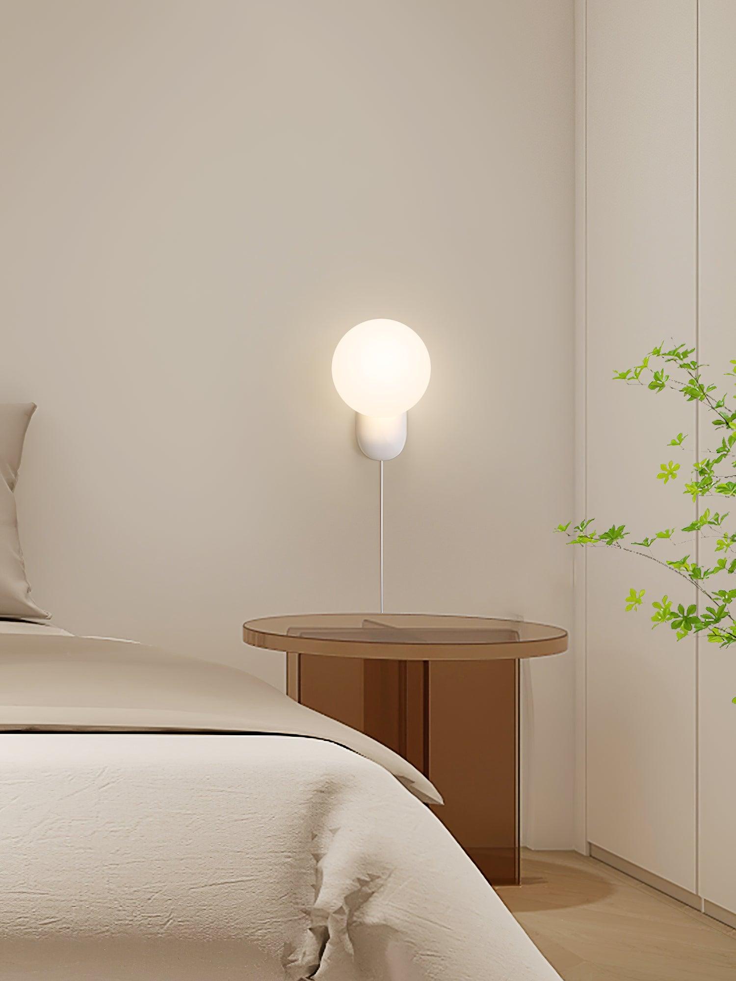 Freyza | Applique murale intérieure globe minimaliste Lunara – Chambre et salon minimalistes