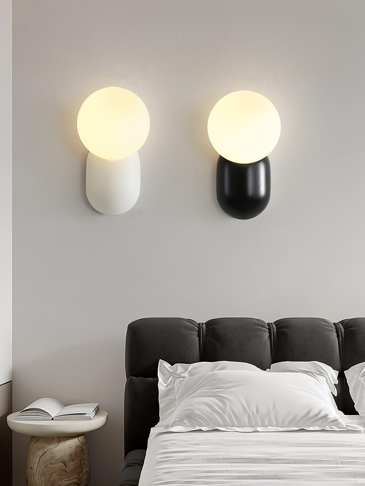 Freyza | Applique murale intérieure globe minimaliste Lunara – Chambre et salon minimalistes