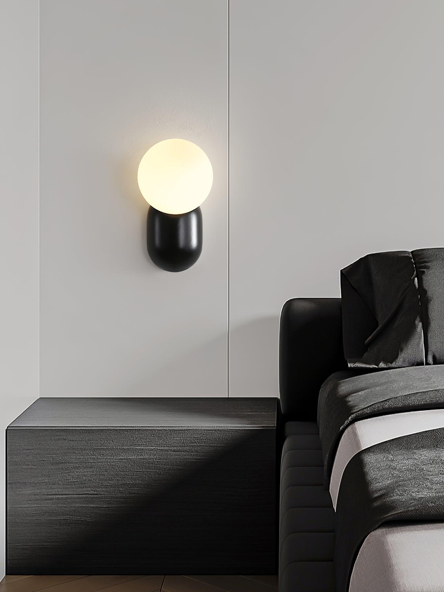 Freyza | Applique murale intérieure globe minimaliste Lunara – Chambre et salon minimalistes