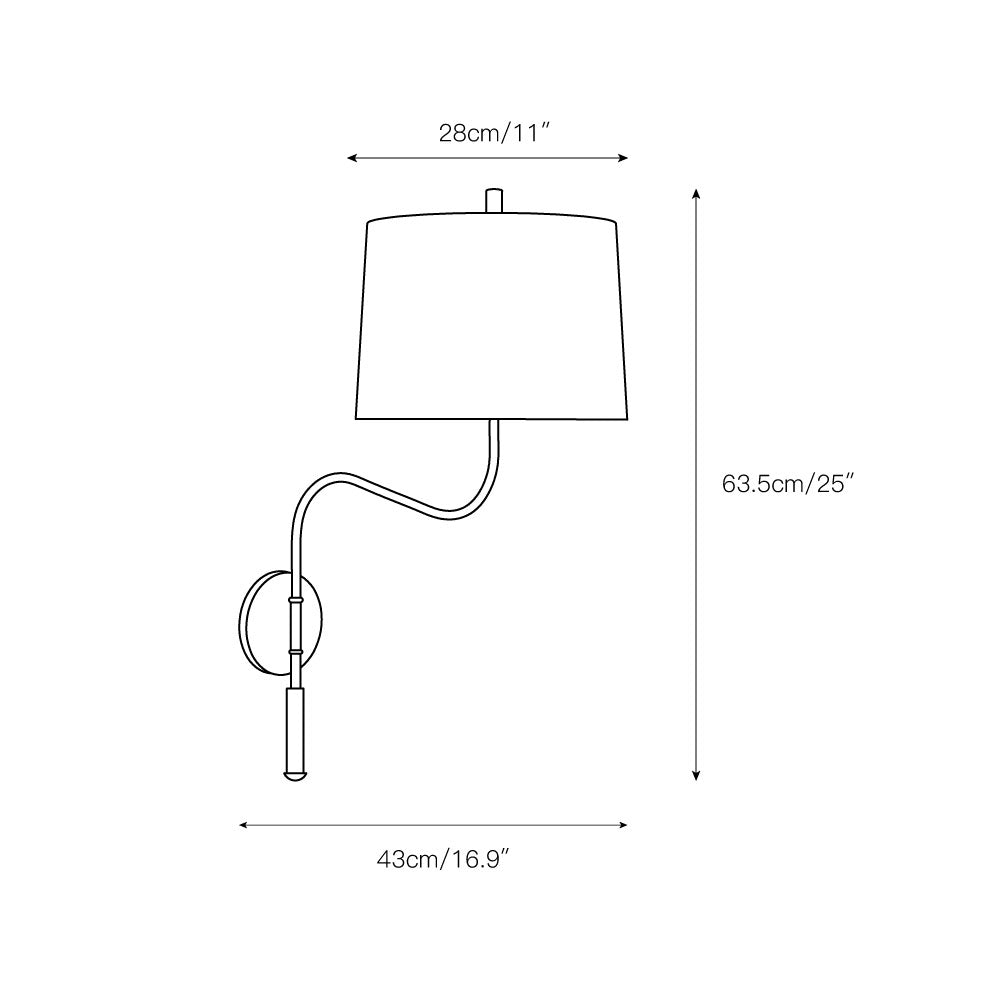 Freyza | Applique murale en tissu Terra – Lampe murale en tissu pour chambre et couloir