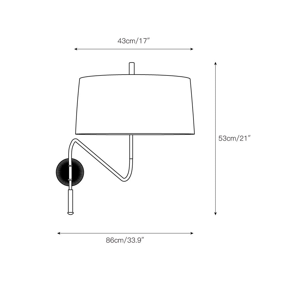 Freyza | Applique murale en tissu Terra – Lampe murale en tissu pour chambre et couloir