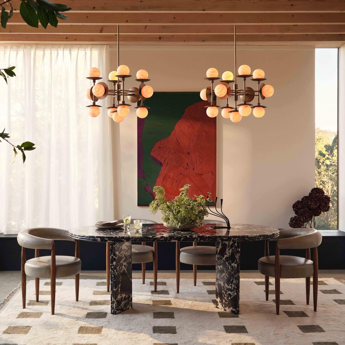 Freyza | Xenon Vintage Industrial Brass Chandelier – Industrial Dining Room Living Room