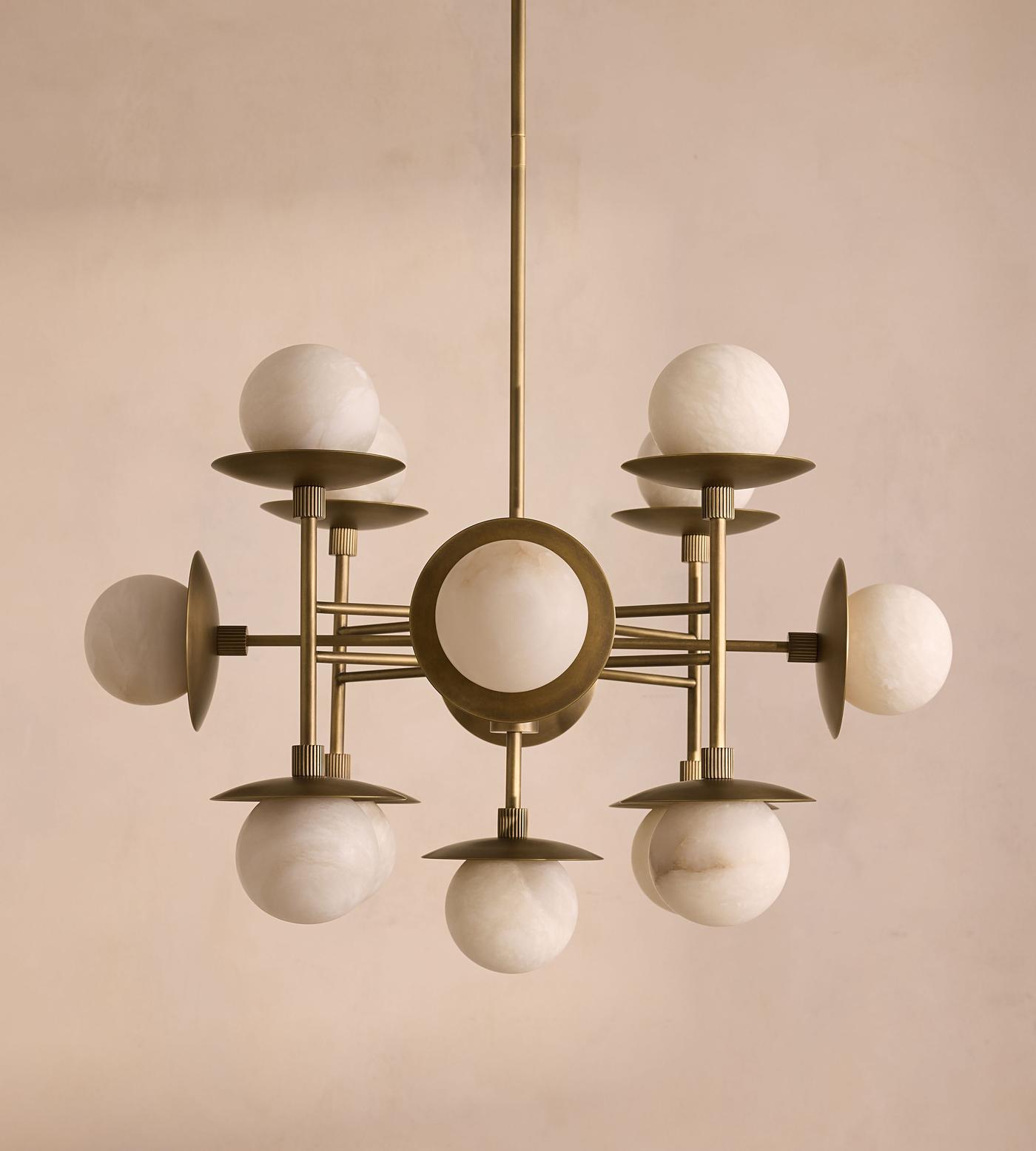 Freyza | Xenon Vintage Industrial Brass Chandelier – Industrial Dining Room Living Room