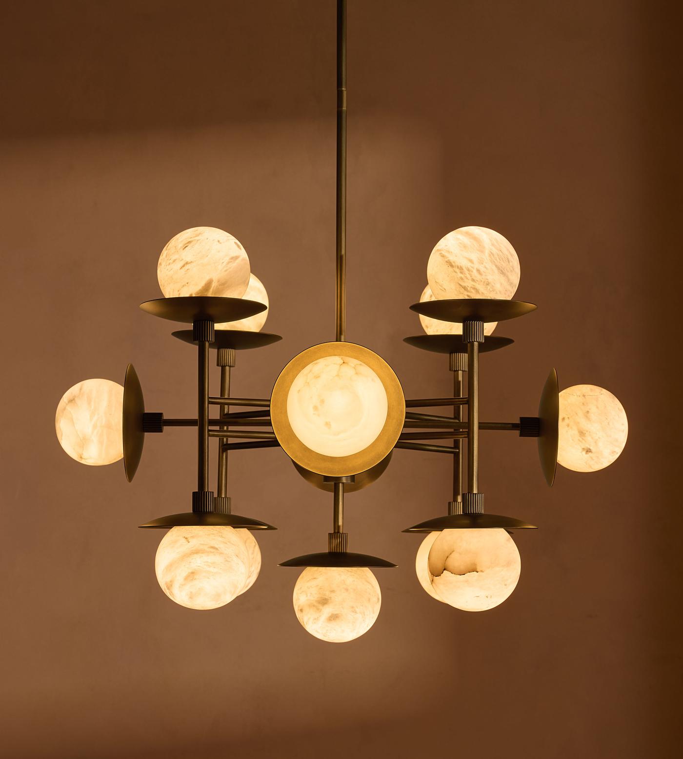 Freyza | Xenon Vintage Industrial Brass Chandelier – Industrial Dining Room Living Room