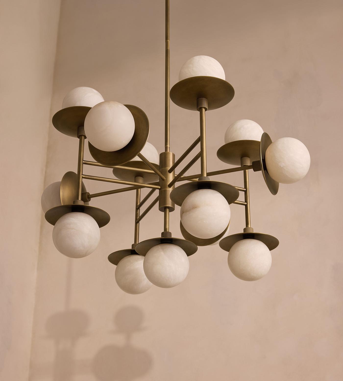 Freyza | Xenon Vintage Industrial Brass Chandelier – Industrial Dining Room Living Room
