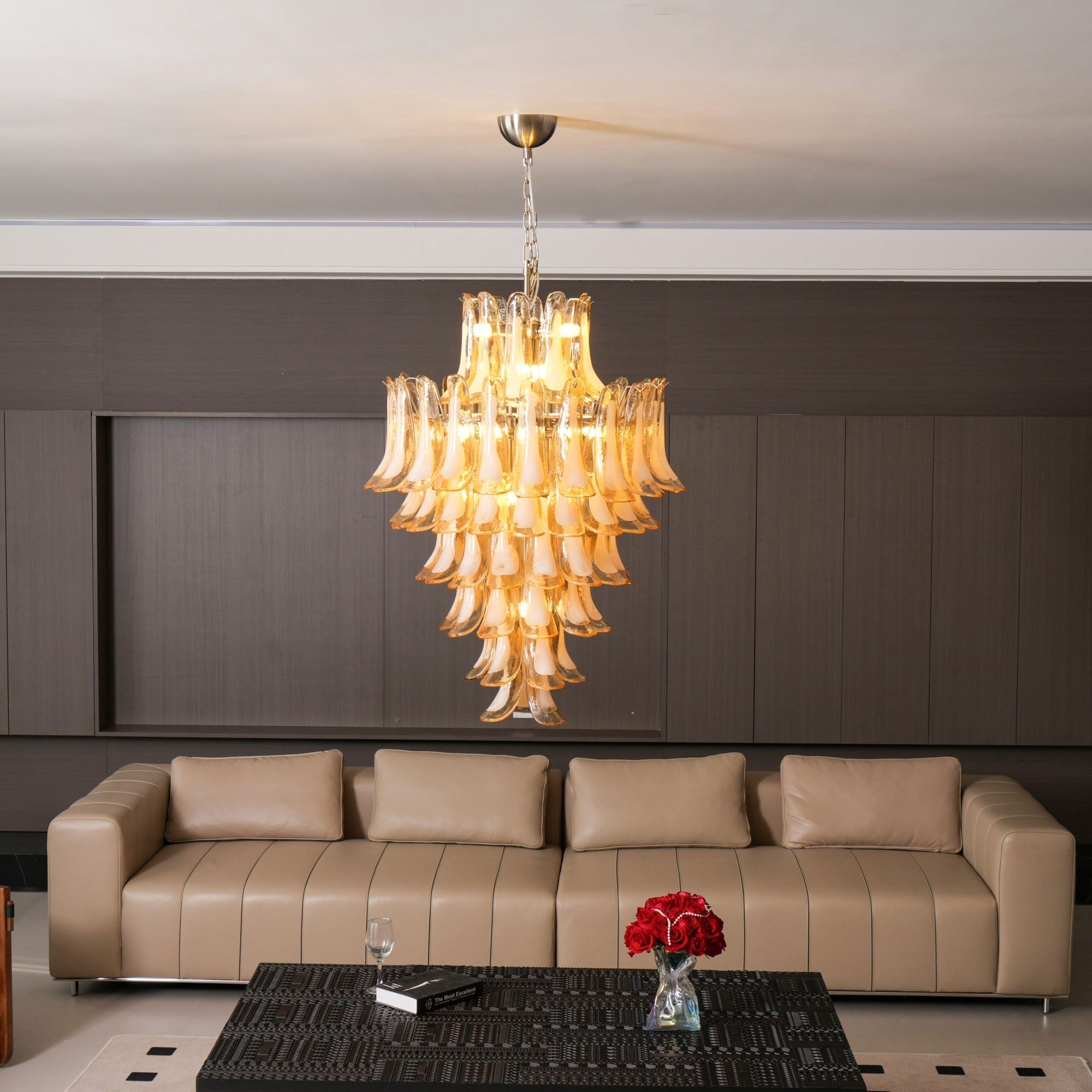 Freyza | Zinc Luxury Murano Glass Chandelier – Dining Room Living Room